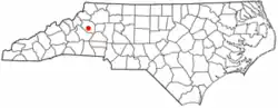 Location in North Carolina