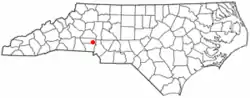 Location of Lowesville, North Carolina