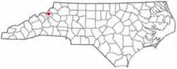 Location of Newland, North Carolina