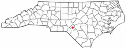 Location of Silver City, North Carolina