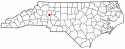 Location of Statesville, North Carolina