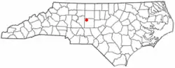 Location of Trinity, North Carolina