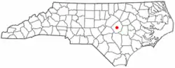 Location of West Smithfield, North Carolina