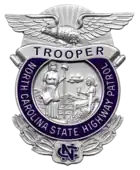 Trooper badge of the North Carolina State Highway Patrol
