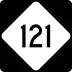 North Carolina Highway 121 marker