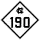 North Carolina Highway 190 marker