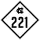 North Carolina Highway 221 marker