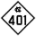 North Carolina Highway 401 marker