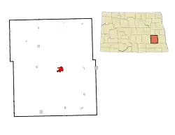 Location of Valley City, North Dakota