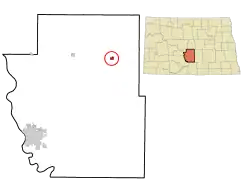 Location of Wing, North Dakota