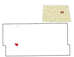 Location of New Rockford, North Dakota