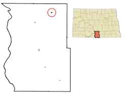 Location of Braddock, North Dakota