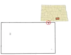 Location of Gackle, North Dakota