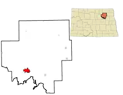 Location of Devils Lake, North Dakota