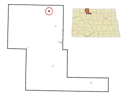 Location of Sherwood, North Dakota