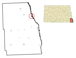 Location of Abercrombie, North Dakota