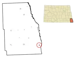 Location of Fairmount, North Dakota