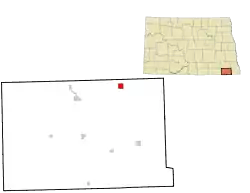Location of Milnor, North Dakota