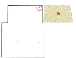 Location of Martin, North Dakota