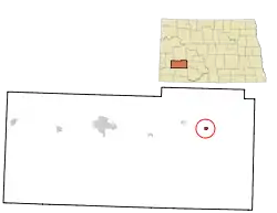 Location of Richardton, North Dakota