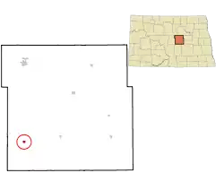 Location of Hurdsfield, North Dakota