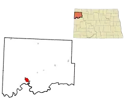 Location of Williston, North Dakota