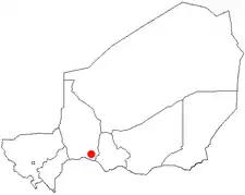 Location of Madaoua in the Regions of Niger