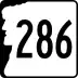 Route 286 marker
