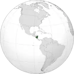 Location of Nicaragua