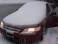A New Jersey car covered in snow and ice after the blizzard.