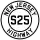 Route S25 marker