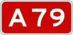 A79 motorway shield}}