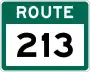 Route 213 marker