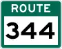 Route 344 marker