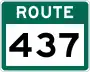 Route 437 marker