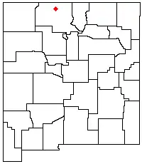Location of El Vado Lake within New Mexico