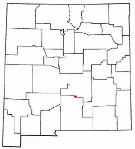 Location of Ruidoso, New Mexico