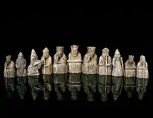 Image 9The 12th-century Lewis chessmen in the collection of the National Museum of Scotland (from History of chess)