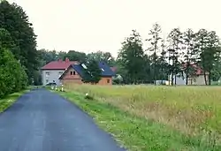 Roadside houses in Nowy Dworek