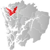 Lindås within Hordaland