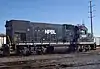 NPBL#1435 is an EMD GP15-1 owned by the Norfolk Southern Railway