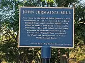 John Jermain mill historic marker at Otter pond