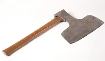 Executioner's axe from 1742. Axe made for Johann Caspar Öhlstein, the executioner in Trondheim for the period 1744–1768.