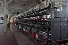 yarn winding machine in old textile mill