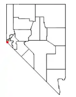 Location of Zephyr Cove–Round Hill Village, Nevada