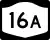 New York State Route 16A marker