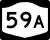 New York State Route 59A marker