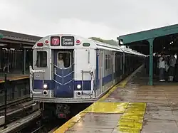 The Train of Many Colors in 2008, during the last game at Shea Stadium in Queens