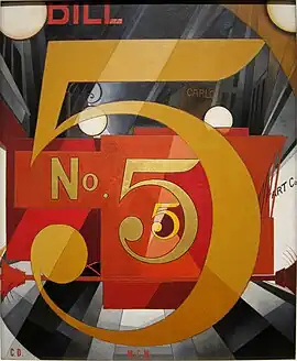 Charles Demuth 1928, American Precisionism (proto Pop Art)