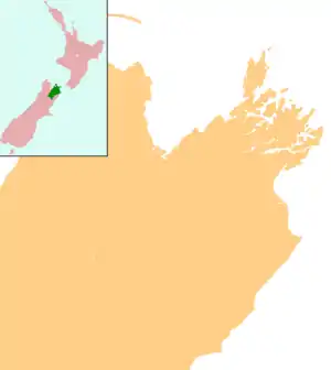 Map showing location of Matapara